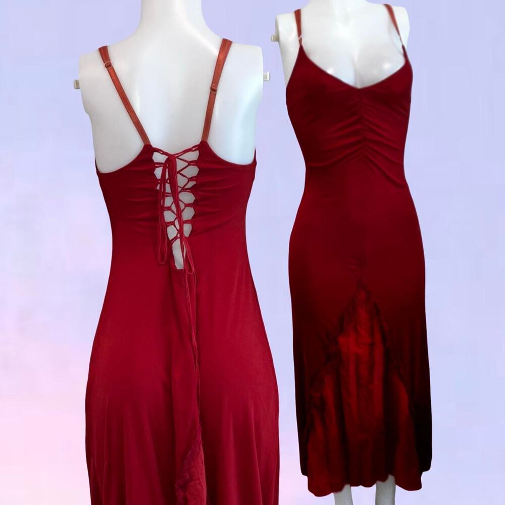 Vintage 90s y2k rare italian fairycore corset full length dress gown